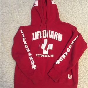 Red lifeguard hoodie